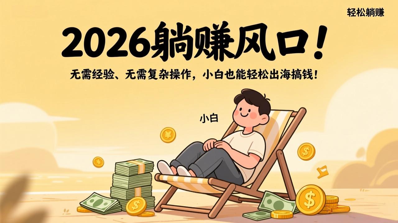 2026躺赚风口！无需经验、无需复杂操作，小白也能轻松出海搞钱！-时光芝士