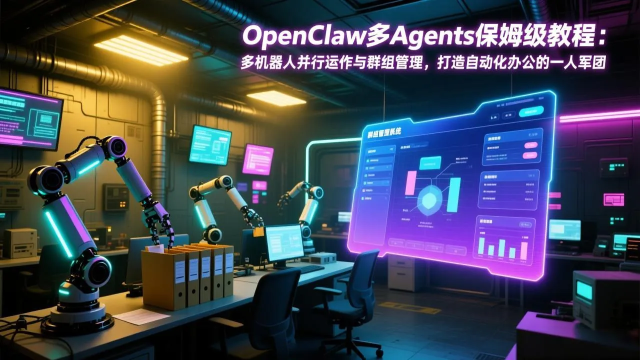OpenClaw多Agents保姆级教程：多机器人并行运作与群组管理，打造自动化办公的一人军团-时光芝士